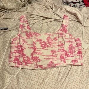 Pink corset top